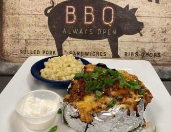 loaded barbecue baked potato